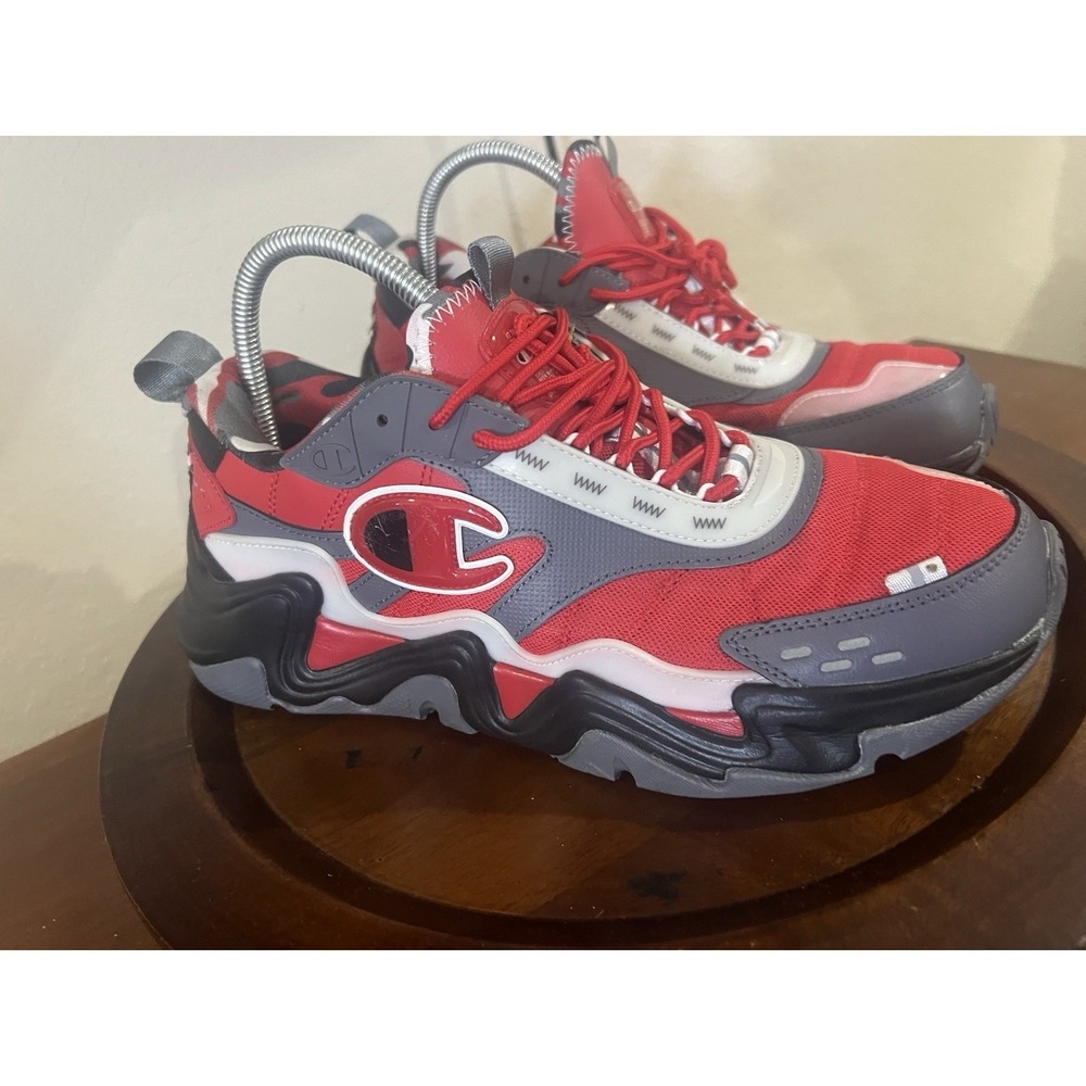 Champion Hyper C Flood Scarlet Gray Black Mens‎ 9 .5 Sneakers Trainers Athletic View 6